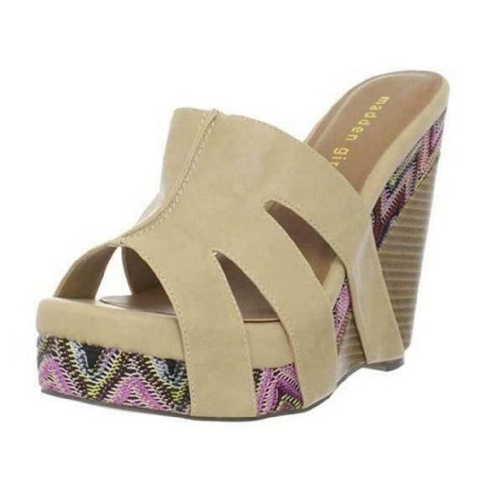 Madden Girl KissMee BOHO Aztec Tapestry Heel Platform Wedge 8
